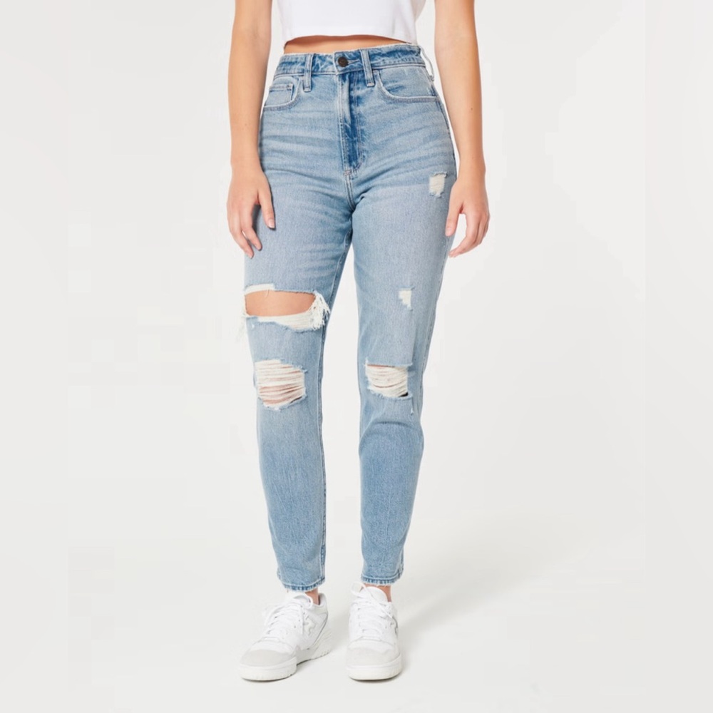 Hollister curvy high rise mom jeans